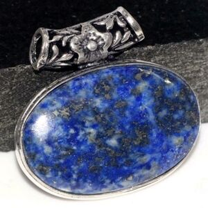 Lapis Lazuli Gemstone 925 Sterling Silver Handmade Pendant Necklace